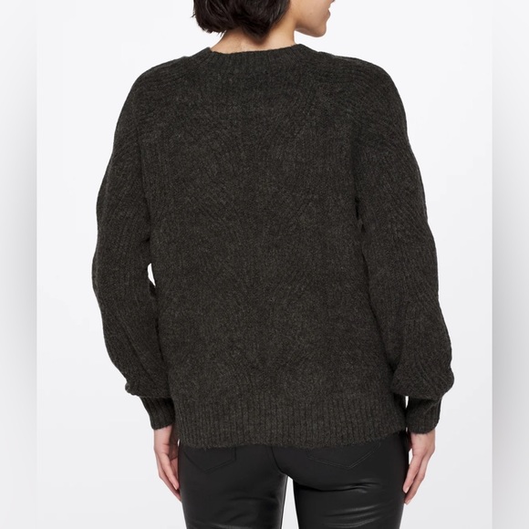 MARKET & SPRUCE NOVELTY STITCH CHUNKY CREWNECK DARK GREY SOFT SWEATER 🌟NWT🌟 - Picture 3 of 16